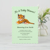 Invitation Baby shower Cute Tiger Cub (Debout devant)