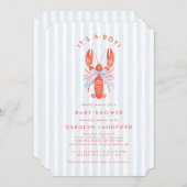 Invitation Baby shower Cutie Côtière (Devant / Derrière)