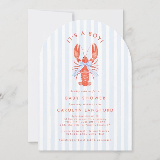 Invitation Baby shower Cutie Côtière (Devant)