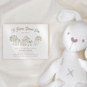 Invitation Baby shower Cutie cultivé à la maison