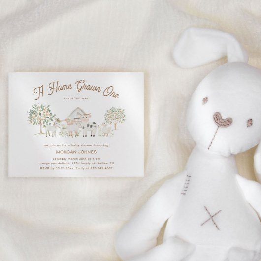 Invitation Baby shower Cutie cultivé à la maison