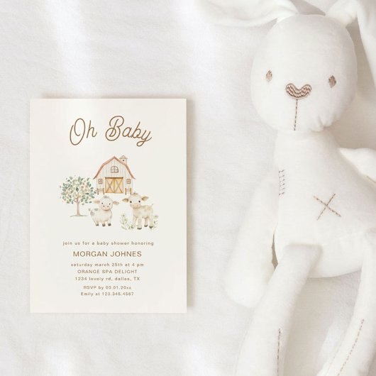 Invitation Baby shower Cutie cultivé à la maison