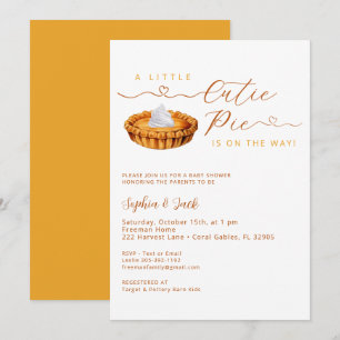 Invitation Baby shower Cutie Pie Thanksgiving