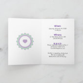 Invitation Baby shower Cutietoots - Rose/Vert (Intérieur)