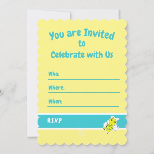 Invitation Baby shower d'abeille (Dos)