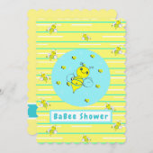 Invitation Baby shower d'abeille (Devant / Derrière)
