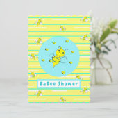 Invitation Baby shower d'abeille (Debout devant)