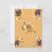 Invitation Baby shower d'abeille de tournesol de miel Invitat (Dos)