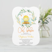 Invitation Baby shower d'abeilles (Debout devant)