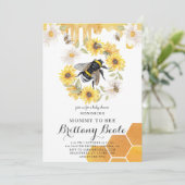 Invitation Baby shower d'abeilles (Debout devant)