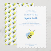 Invitation Baby shower d'abeilles (Devant / Derrière)