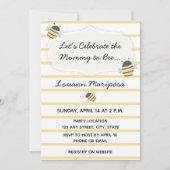 Invitation Baby shower d'abeilles (Devant)