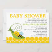 Invitation Baby shower d'abeilles (Devant)