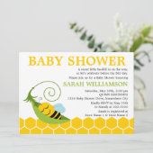Invitation Baby shower d'abeilles (Debout devant)