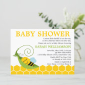 Invitation Baby shower d'abeilles (Debout devant)