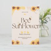 Invitation Baby shower d'abeilles (Debout devant)
