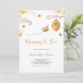 Invitation Baby shower d'abeilles (Debout devant)