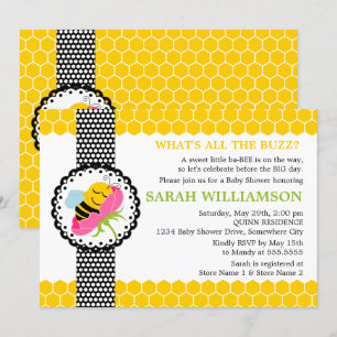 Invitation Baby shower d'abeilles