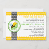 Invitation Baby shower d'abeilles (Devant)
