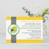 Invitation Baby shower d'abeilles (Debout devant)