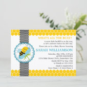 Invitation Baby shower d'abeilles (Debout devant)