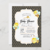 Invitation Baby shower d'abeilles (Devant)