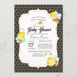 Invitation Baby shower d'abeilles