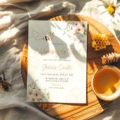 Invitation Baby shower d'abeilles à miel floral