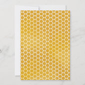 Invitation Baby shower d'abeilles à peigne miel (Dos)