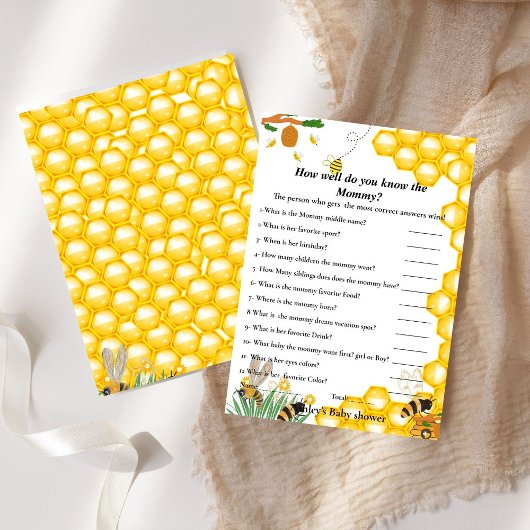 Invitation Baby shower d'abeilles Comme vous connaissez bien 