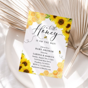 Invitation Baby shower d'abeilles de tournesol