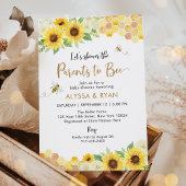 Invitation Baby shower d'abeilles de tournesol
