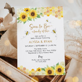 Invitation Baby shower d'abeilles de tournesol