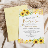 Invitation Baby shower d'abeilles de tournesol