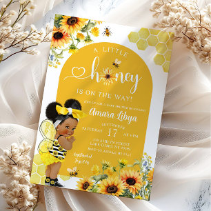 Invitation Baby shower d'abeilles de tournesol
