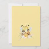 Invitation Baby shower d'abeilles et de fleurs (Dos)