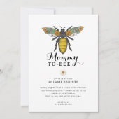 Invitation Baby shower d'abeilles | Fleur sauvage  (Devant)
