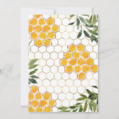 Invitation Baby shower d'abeilles Invitation, Oh Mon Miel Béb (Dos)