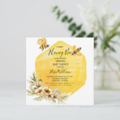 Invitation Baby shower d'abeilles miel (Debout devant)