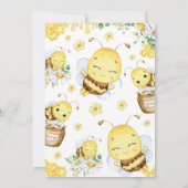 Invitation Baby shower d'abeilles miel (Dos)