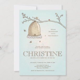 Invitation Baby shower d'abeilles miel