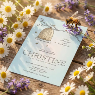 Invitation Baby shower d'abeilles miel
