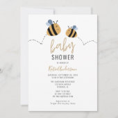 Invitation Baby shower d'abeilles mignonne (Devant)