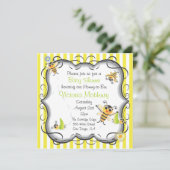 Invitation Baby shower d'abeilles mignonnes (Debout devant)