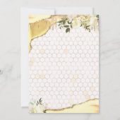 Invitation Baby shower d'abeilles vintage (Dos)