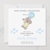 Invitation Baby shower Dachshund (Devant)