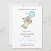 Invitation Baby shower Dachshund (Devant)