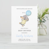 Invitation Baby shower Dachshund (Debout devant)