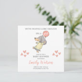 Invitation Baby shower Dachshund (Debout devant)