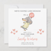 Invitation Baby shower Dachshund (Devant)